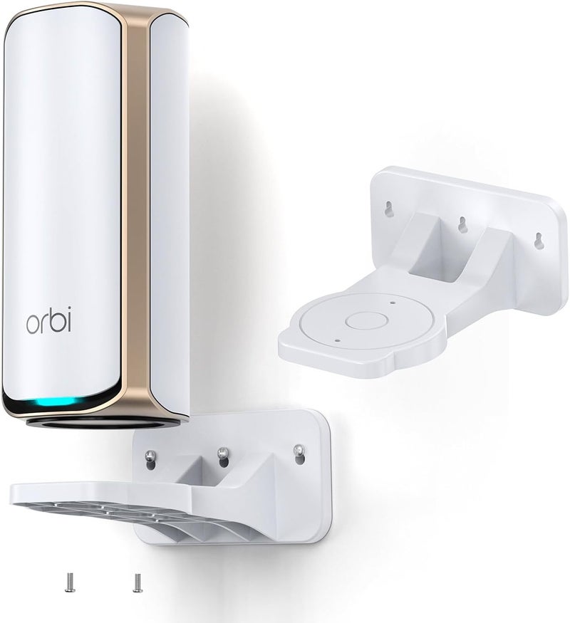 EDUP Orbi WiFi 7 Mesh Wall Mount Kit for Net Gear Orbi 370 970 770 870 360 Series and Nighthawk WiFi 7 Router RS200, RS280S,RS300, RS500, RS600, RS700S -(White, 1 Pack) - Image 1